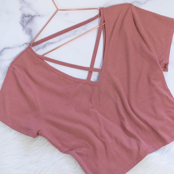Bozzolo Tops - 3/$20 Pink Crop Top
